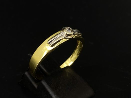 sortija oro 18k con circonita 
