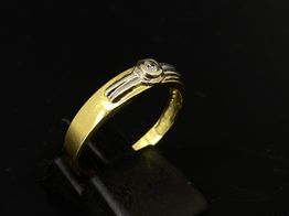 sortija oro 18k con circonita 