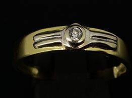 sortija oro 18k con circonita 