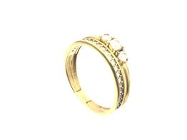 sortija oro 18k con circonita 