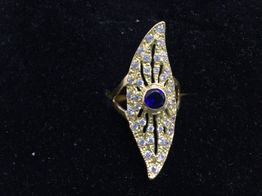 sortija oro 18k con circonita 
