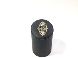 sortija oro 18k con circonita 