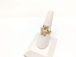 sortija oro 18k con circonita 