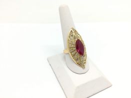 sortija oro 18k con circonita 