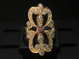 sortija oro 18k con circonita 