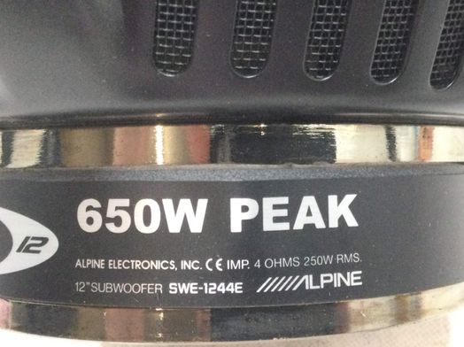 subwoofers alpine swe-1244e