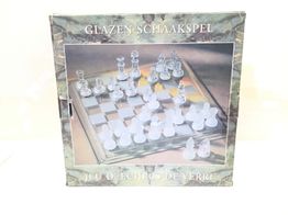 tablero ajedrez glazen shaakspeel cristal