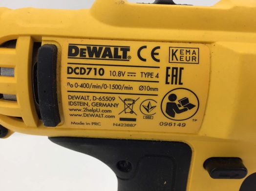 taladro a bateria dewalt dcd710