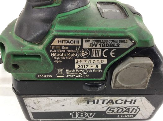 taladro a bateria hitachi dv18dbl2