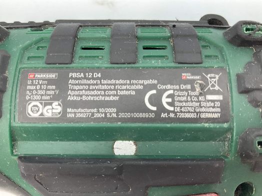 taladro a bateria parkside pbsa12d4