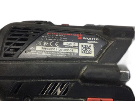 taladro a bateria wurth abs 18 power combi