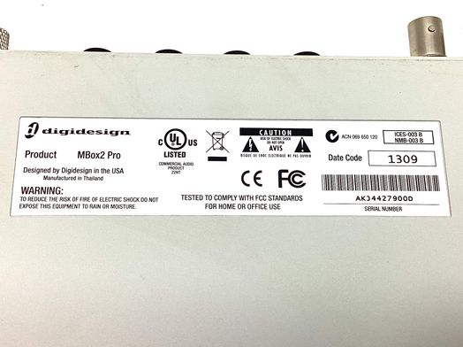 tarjeta interface digidesign mbox2 pro