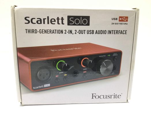 tarjeta sonido focusrite scarlett solo 3 gen
