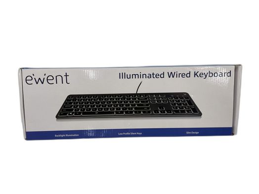 teclado ewent illuminated wired keyboard