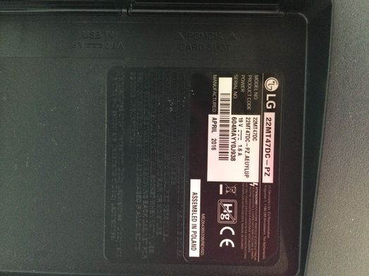 televisor led 22” lg 22mt47dc