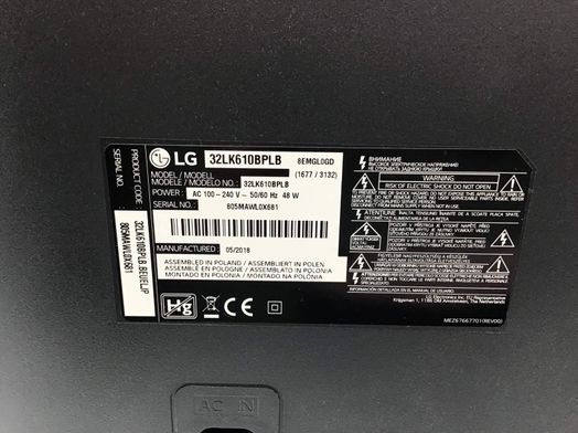 televisor led 32” lg 32lk610bplb