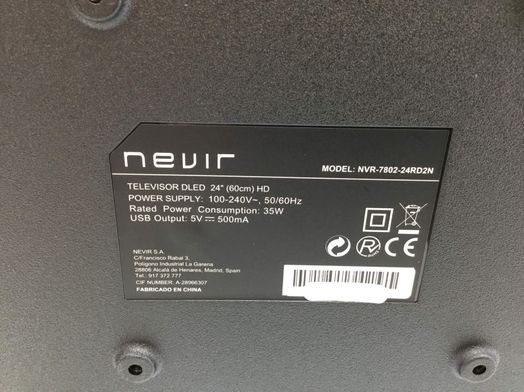 televisor led 24” nevir nvr-7802-24rd smart tv