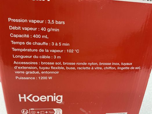 vaporeta h koenig handheld steam cleaner 1200w