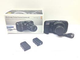 videocamara profesional blackmagic pocket cinema camera 4k + meike 25mm f/1.8