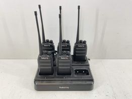 walkie talkie radioddity ga-2s 5 unidades + base de carga